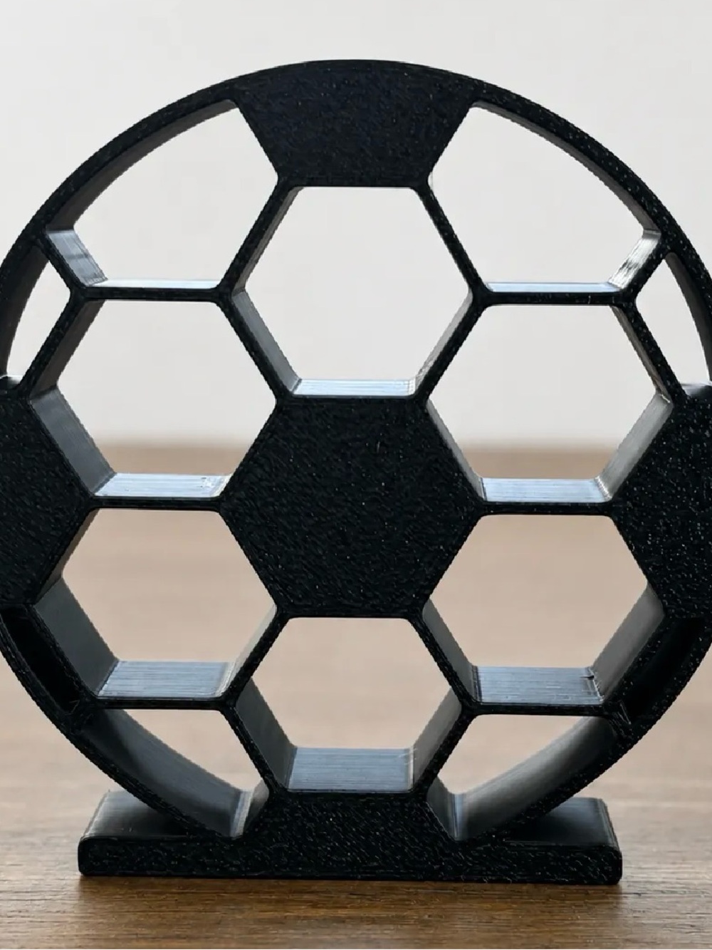 Soccer ball display decorative shelf | sports tabletop shelf - new!